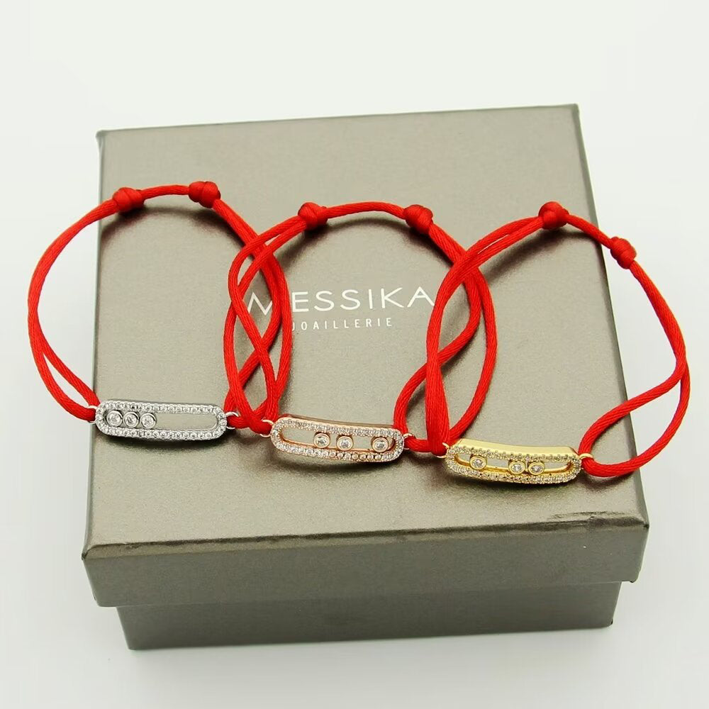 [Lumi Jewels]Messika Care(s) pink cord pav¨¦ bracelet