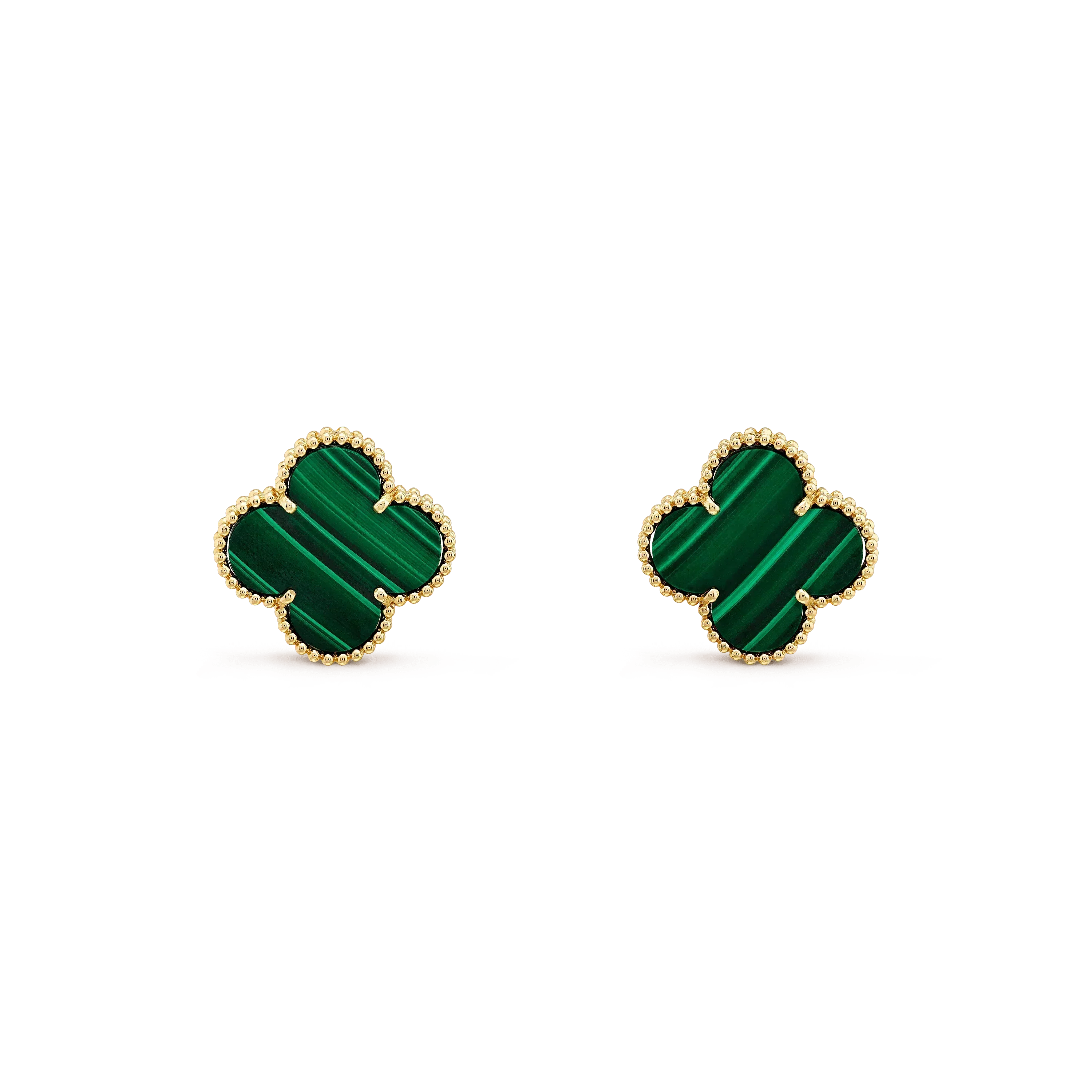 [Lumi Jewels]CLOVER MINI 9.5MM MALACHITE  EARRINGS