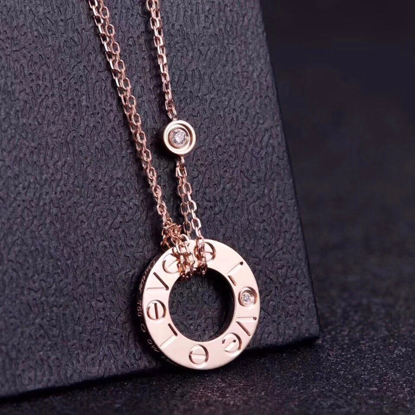[Lumi Jewels]LOVE NECKLACE 16MM 2 DIAMONDS