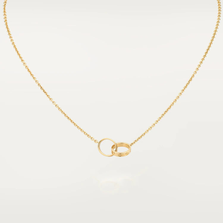 [Lumi Jewels]LOVE NECKLACE DOUBLE RING GOLD
