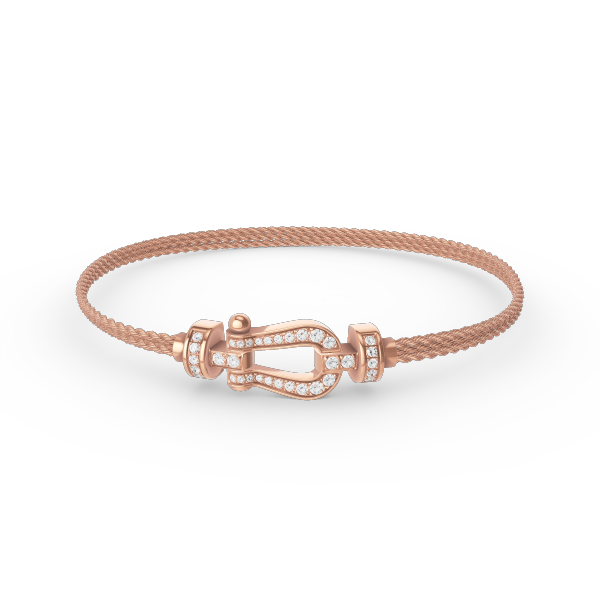 [Lumi Jewels]FORCE SMALL HORSESHOE  DIAMOND CHAIN ROPE BRACELET
