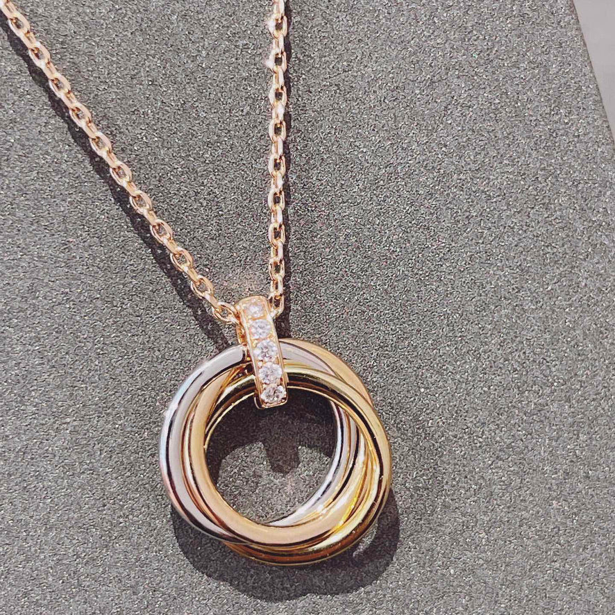 [Lumi Jewels]TRINITY NECKLACE GOLD  DIAMONDS
