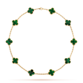 [Lumi Jewels]CLOVER 10 MOTIFS MALACHITE NECKLACE