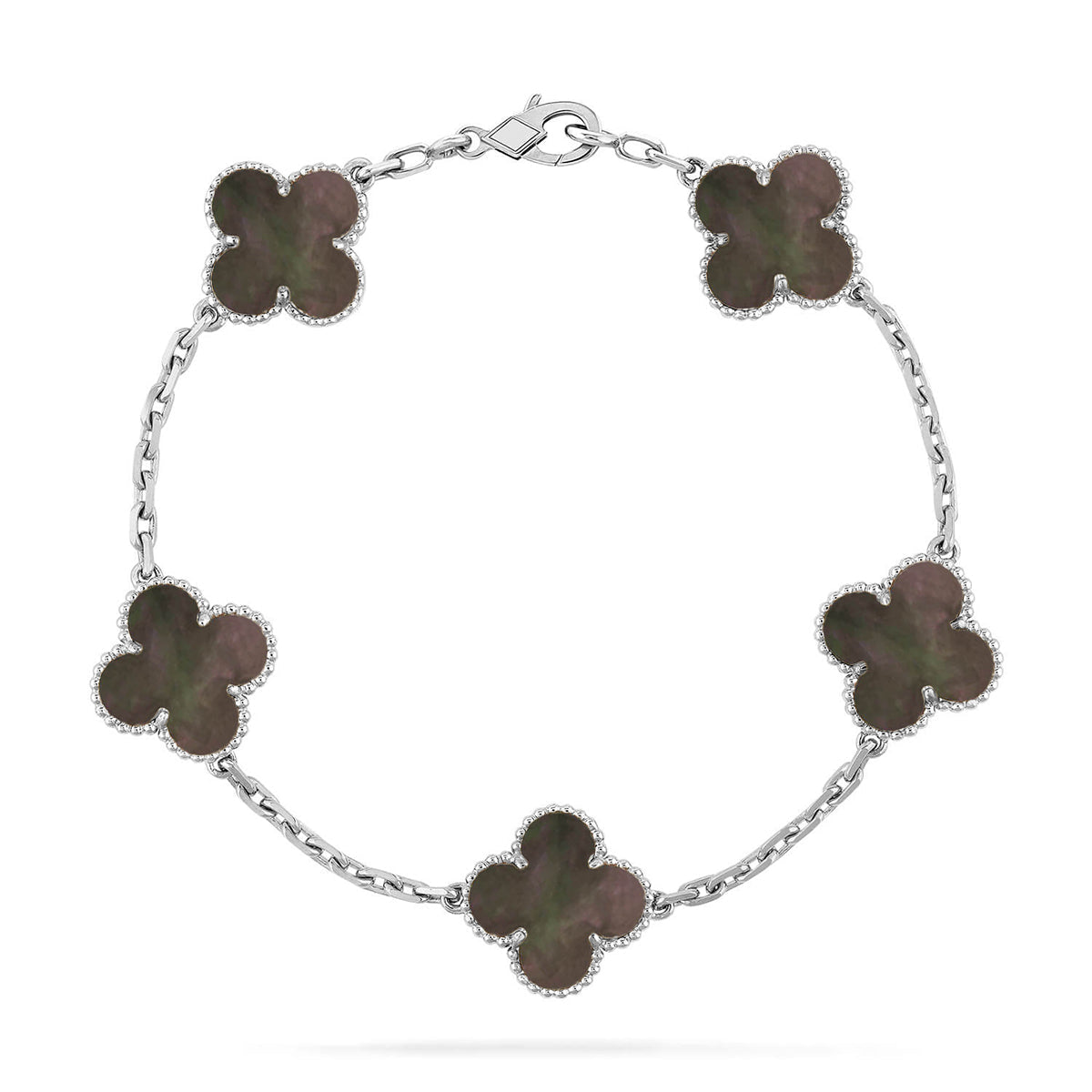 [Lumi Jewels] CLOVER 5 MOTIF GRAY MOP BRACELET COLLECTION