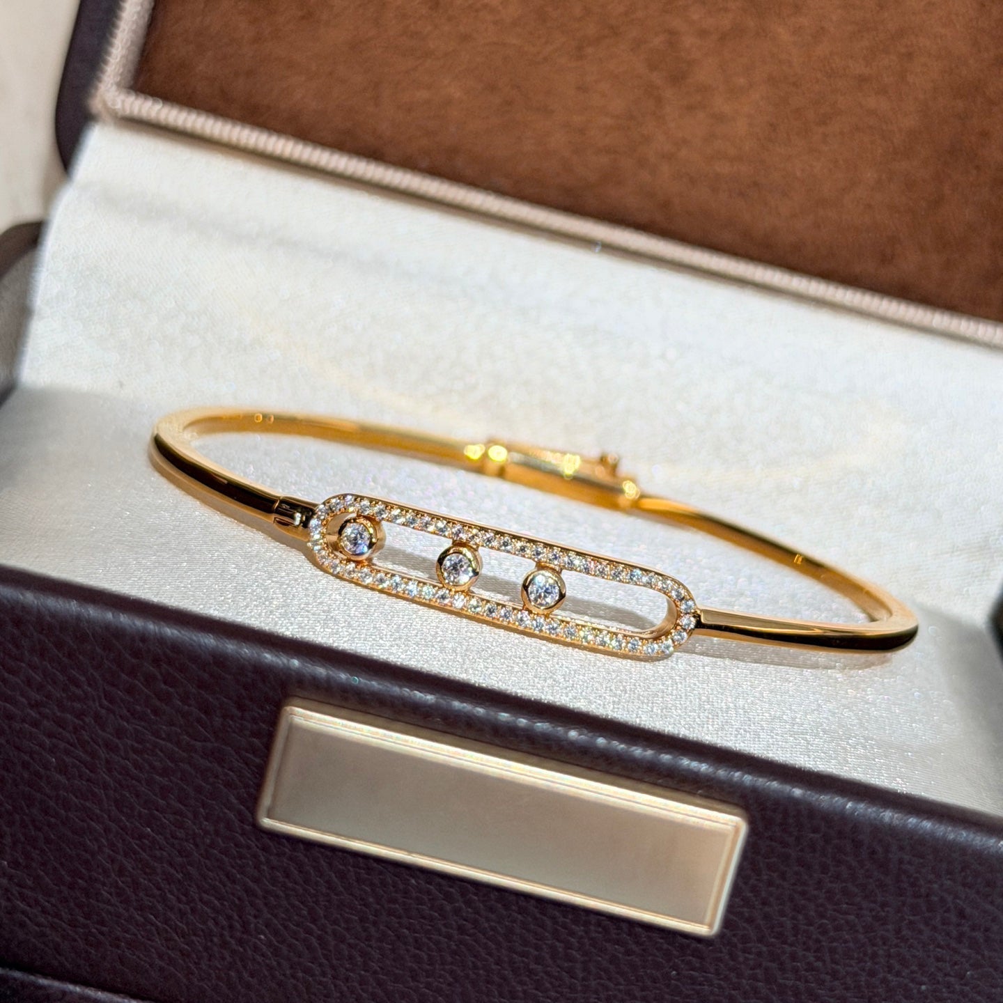 [Lumi Jewels]Move Pav¨¦ Diamond Bangle Bracelet M