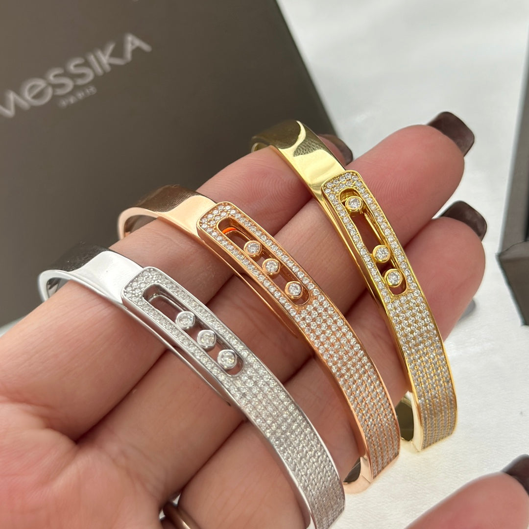 [Lumi]Move Noa Rose Gold Pav茅 Diamond Bangle Bracelet