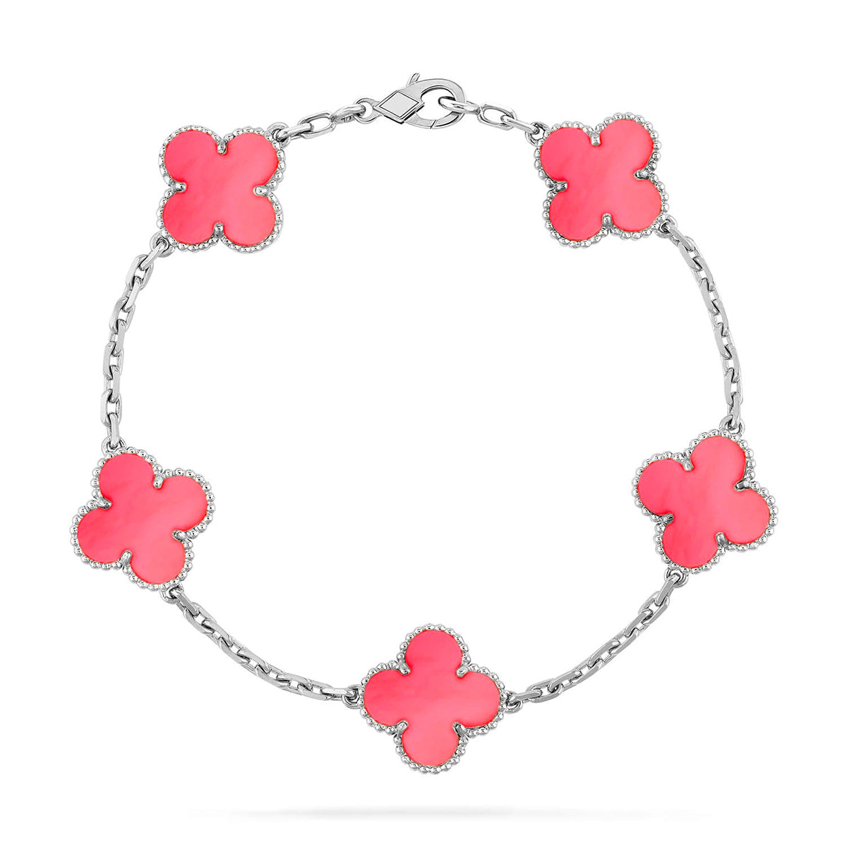 [Lumi Jewels] CLOVER 5 MOTIFS  PINK MOP BRACELET COLLECTION