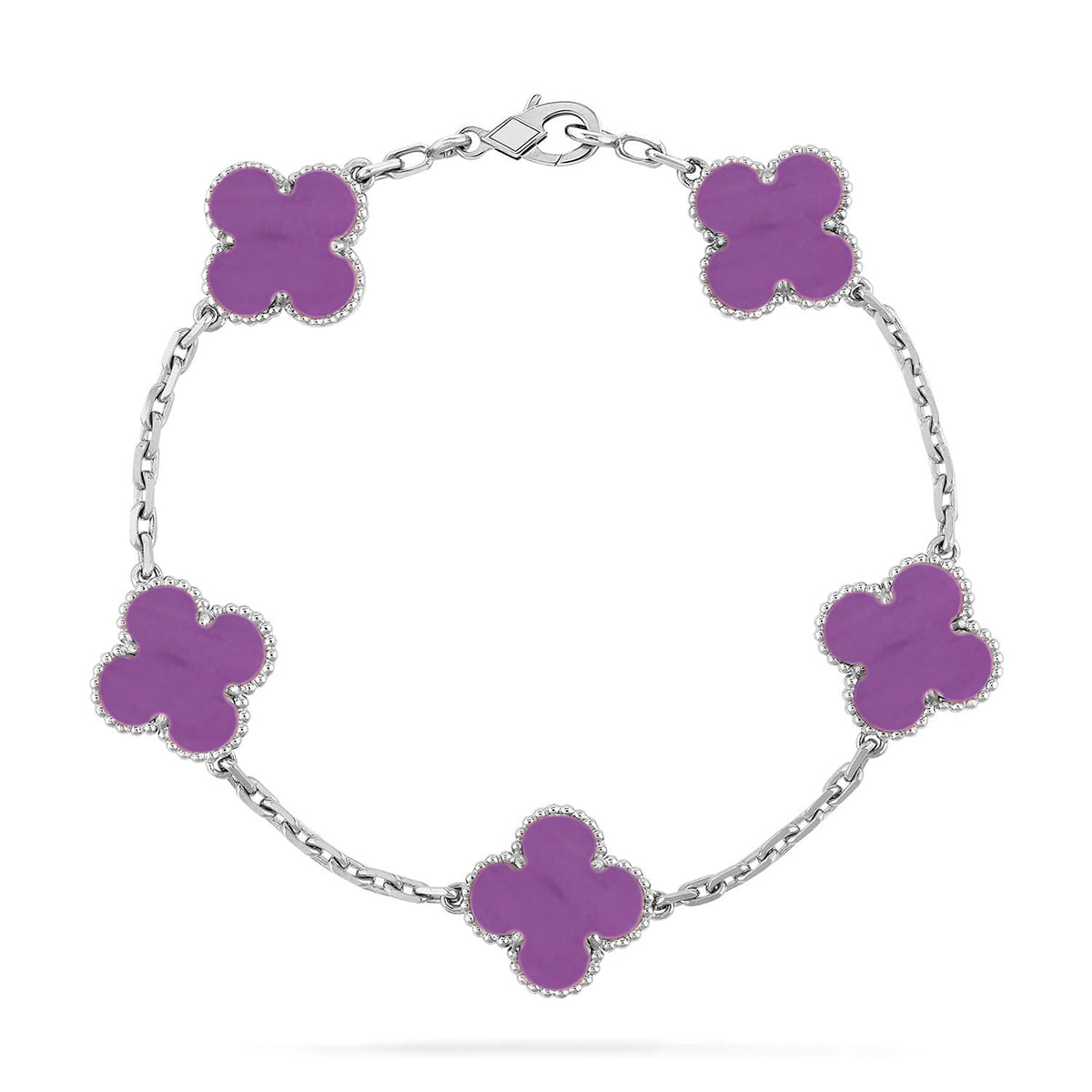 [Lumi Jewels] CLOVER 5 MOTIF VIOLET BRACELET COLLECTION