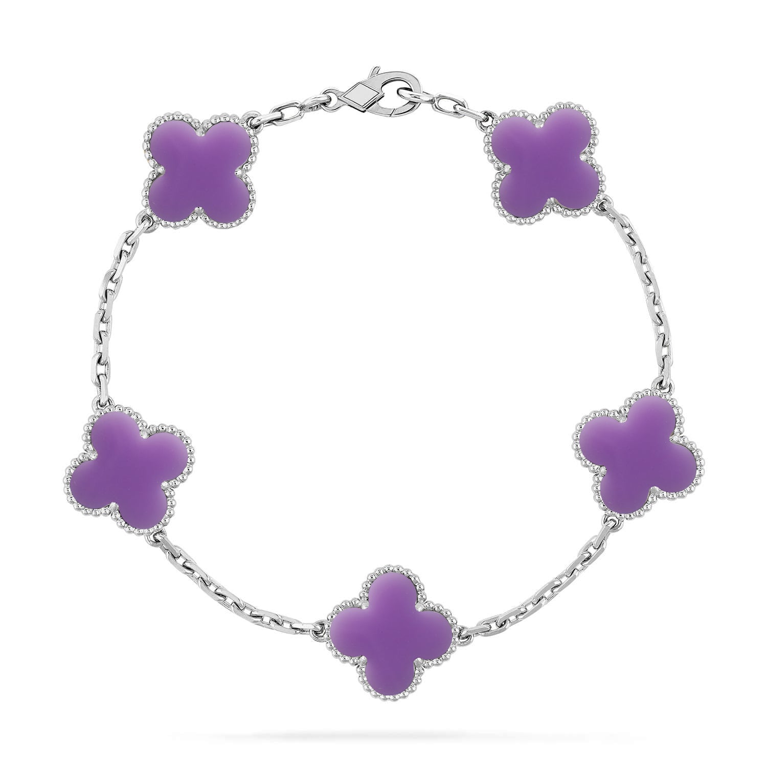[Lumi Jewels]CLOVER 5 MOTIF LIGHT PURPLE BRACELET COLLECTION