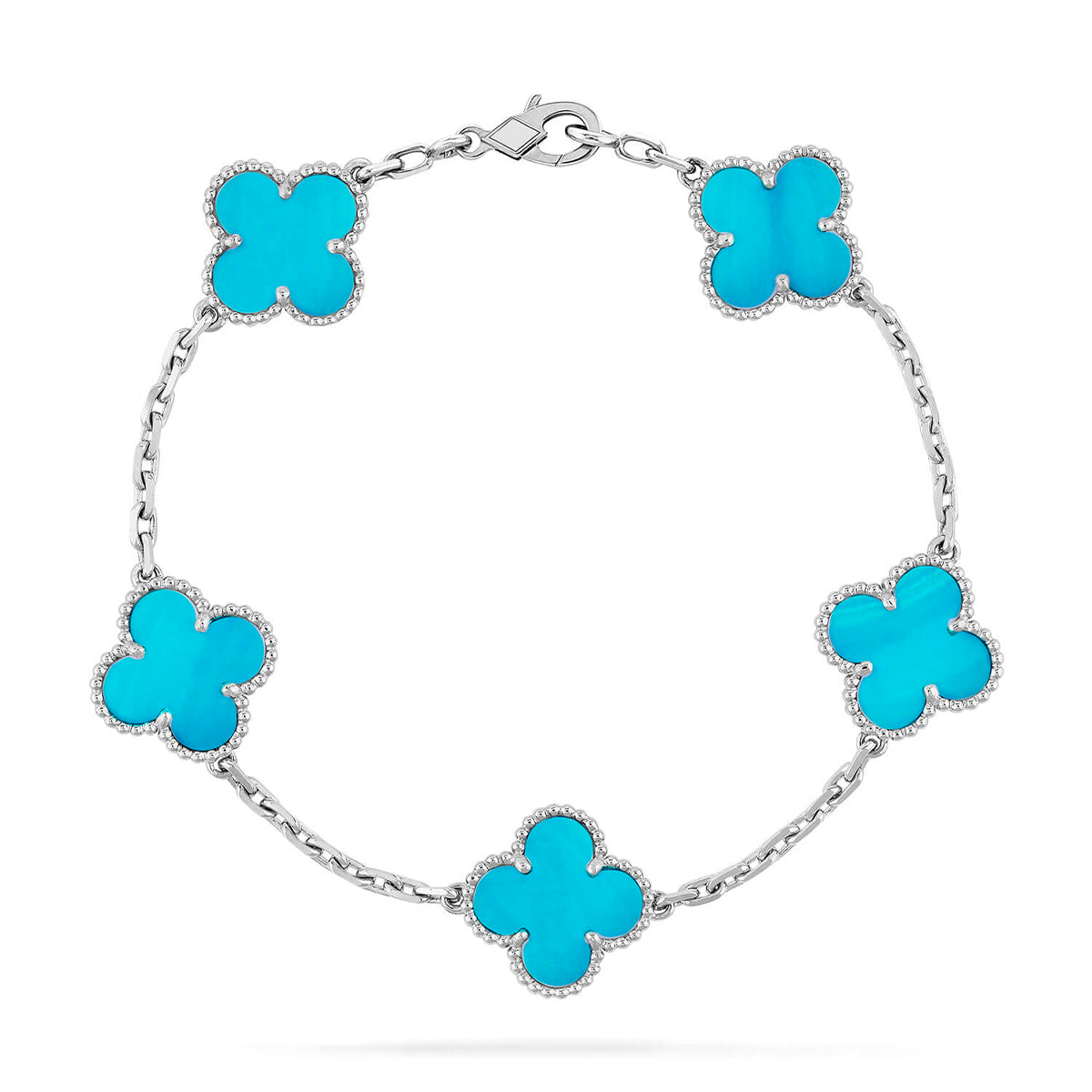 [Lumi Jewels] CLOVER 5 MOTIF TURQUOISE BRACELET COLLECTION