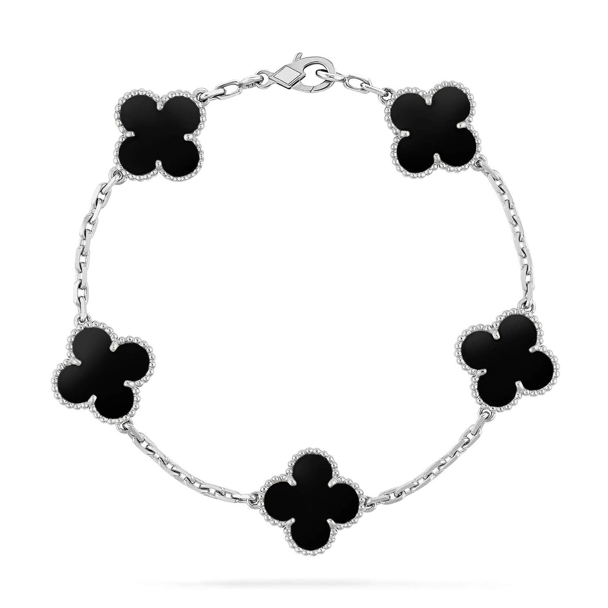 [Lumi Jewels] CLOVER 5 MOTIF ONYXS BRACELET COLLECTION