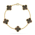 [Lumi Jewels] CLOVER 5 MOTIF GRAY MOP BRACELET COLLECTION