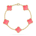 [Lumi Jewels] CLOVER 5 MOTIFS  PINK MOP BRACELET COLLECTION