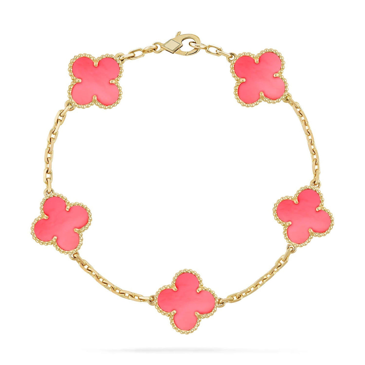 [Lumi Jewels] CLOVER 5 MOTIFS  PINK MOP BRACELET COLLECTION