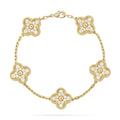 [Lumi Jewels] CLOVER 5 MOTIF FULL DIAMOND BRACELET COLLECTION