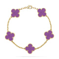 [Lumi Jewels] CLOVER 5 MOTIF VIOLET BRACELET COLLECTION