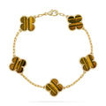 [Lumi Jewels] CLOVER 5 MOTIFS TIGER EYE BRACELET COLLECTION