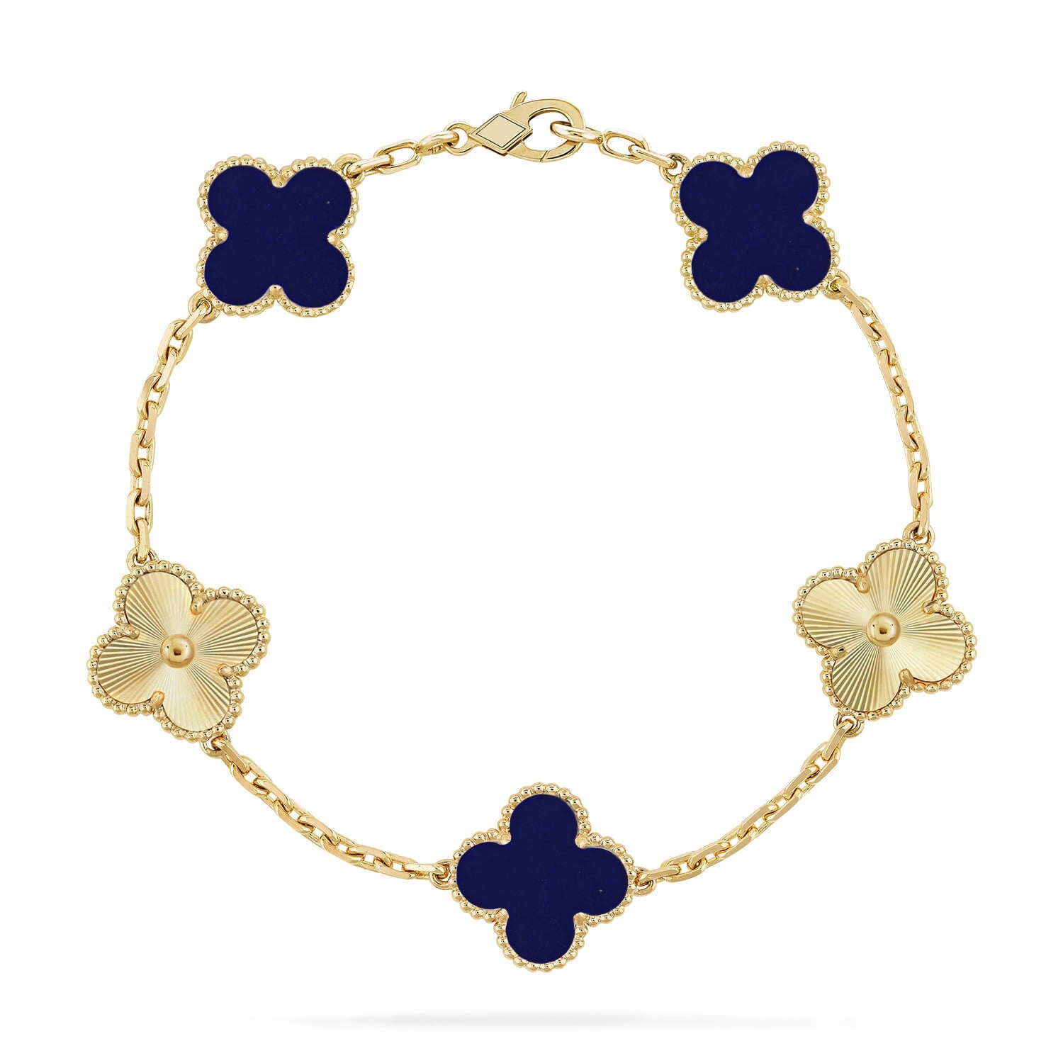 [Lumi Jewels]CLOVER 5 MOTIF LAPIS LAZULI BRACELET COLLECTION