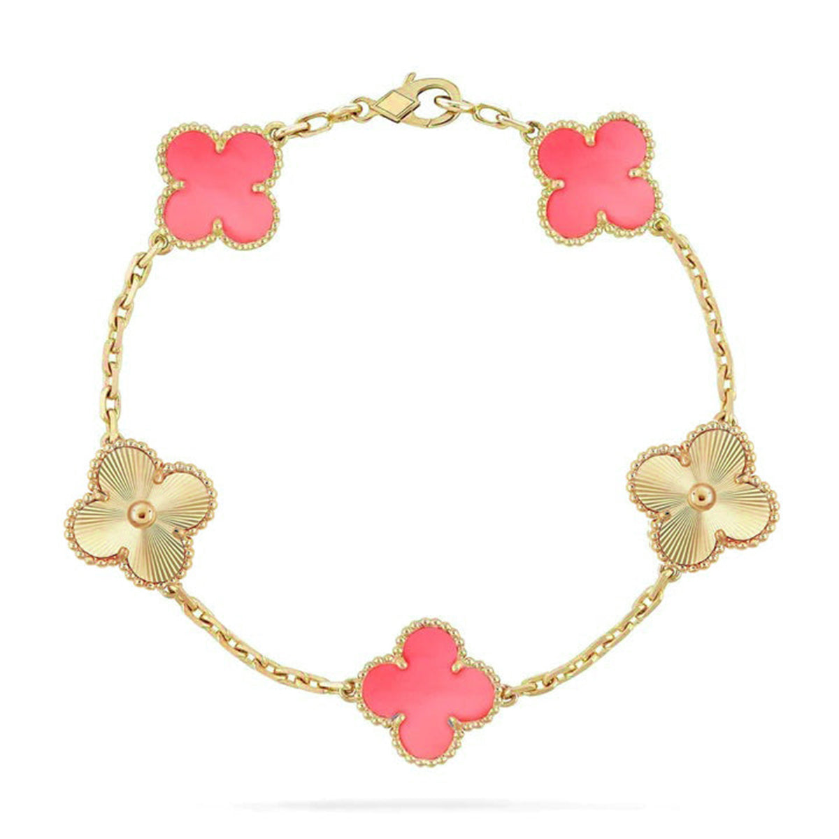[Lumi Jewels] CLOVER 5 MOTIFS  PINK MOP BRACELET COLLECTION
