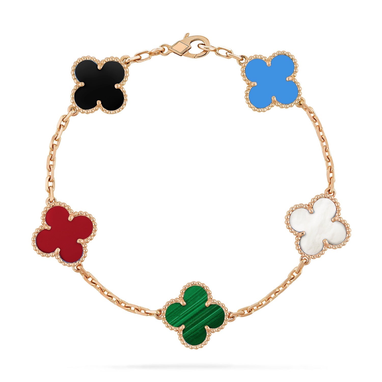 [Lumi Jewels]CLOVER 5 MOTIFS MULTICOLOR BRACELET