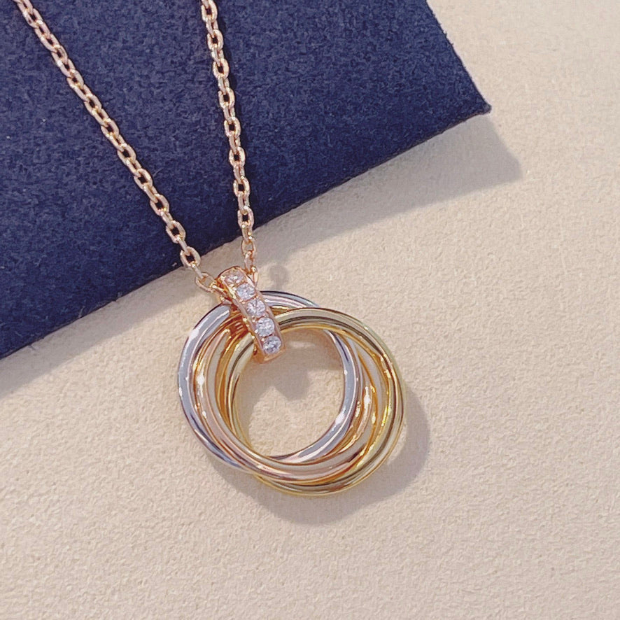 [Lumi Jewels]TRINITY NECKLACE GOLD  DIAMONDS