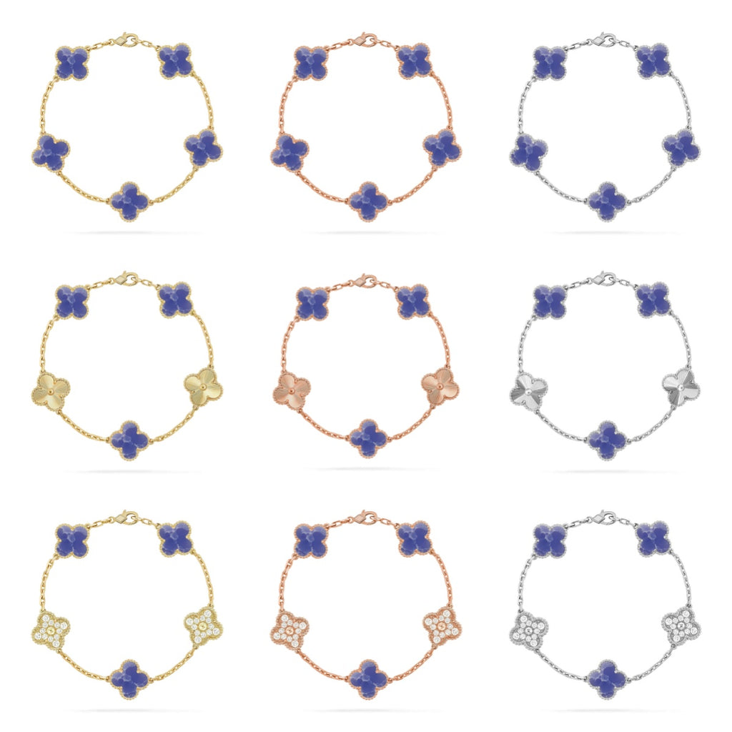 [Lumi Jewels]CLOVER 5 MOTIF BLUE VEINS BRACELET COLLECTION