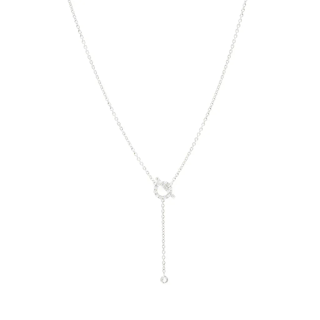 [Lumi Jewels]FINESSE SILVER DIAMOND NECKLACE