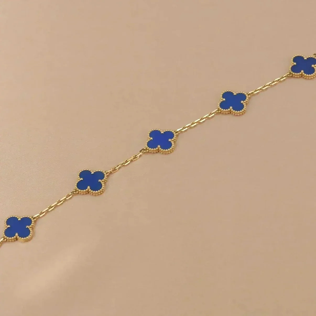 [Lumi Jewels] CLOVER 5 MOTIF BLUE AGATE BRACELET COLLECTION