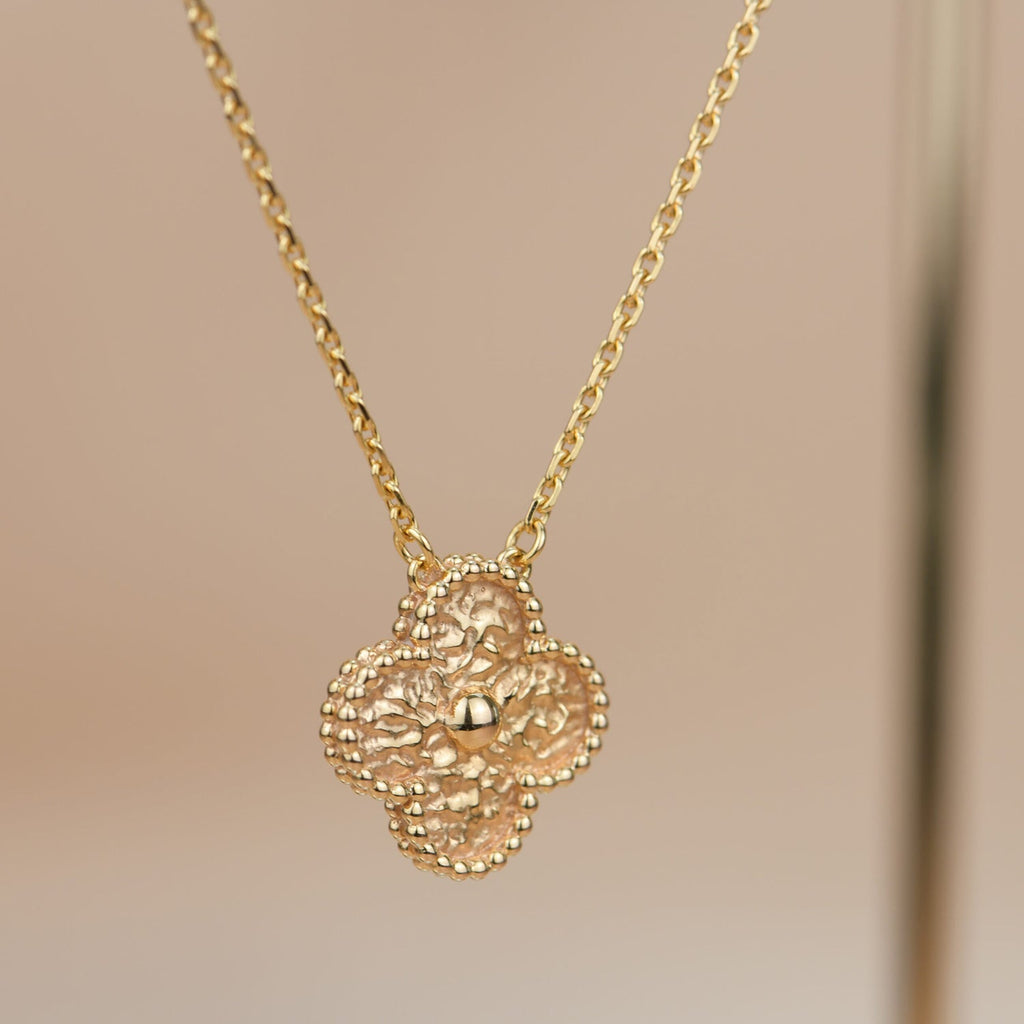 [Lumi Jewels]CLOVER 15MM  BRONZING NECKLACE
