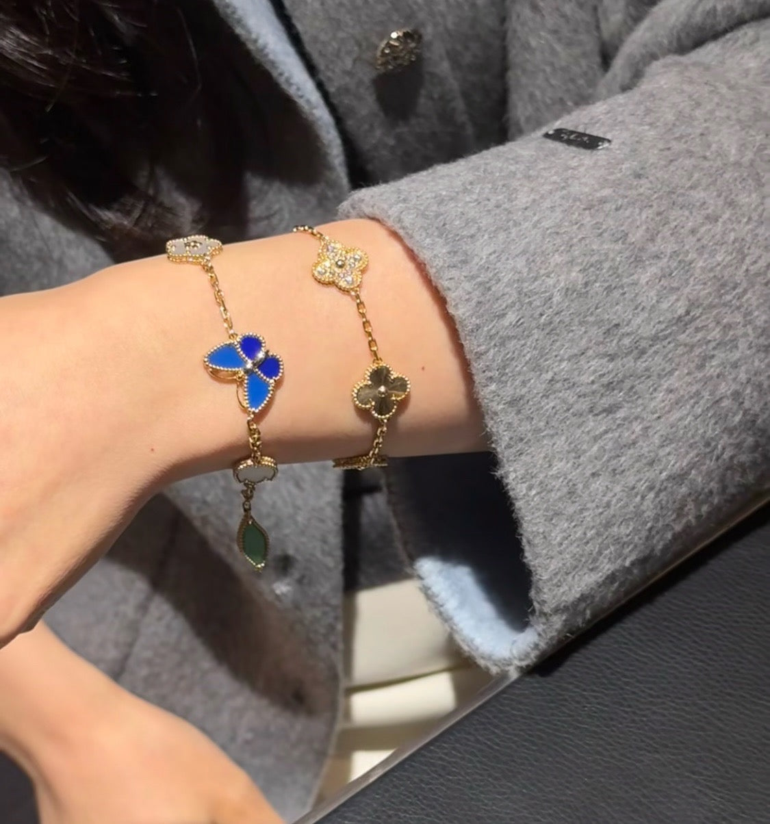 [Lumi Jewels]LUCKY SPRING BUTTERFLY 5 MOTIF BRACELET