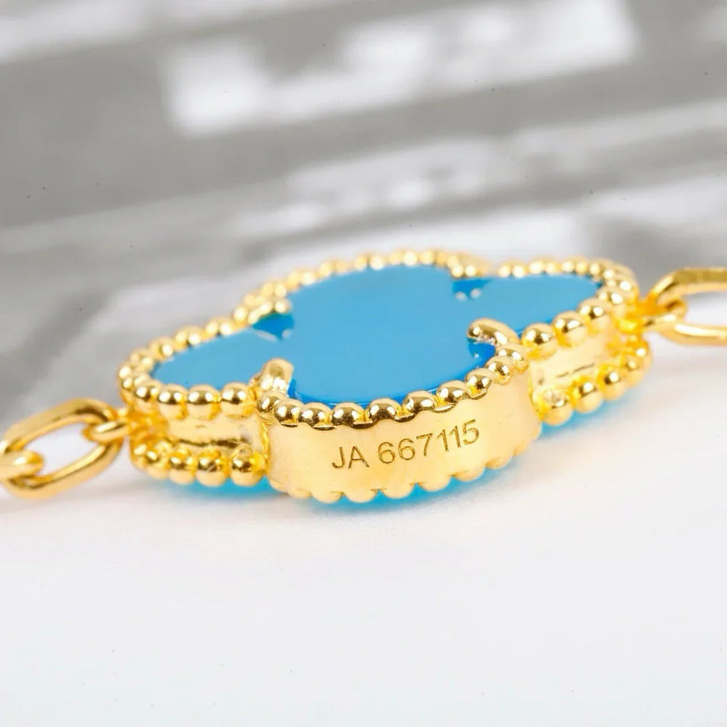 [Lumi Jewels] CLOVER 5 MOTIF TURQUOISE BRACELET COLLECTION