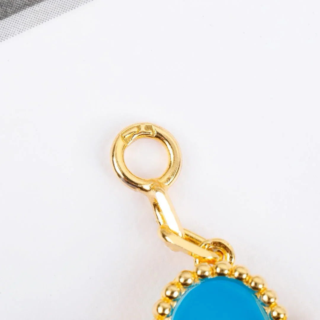 [Lumi Jewels] CLOVER 5 MOTIF TURQUOISE BRACELET COLLECTION
