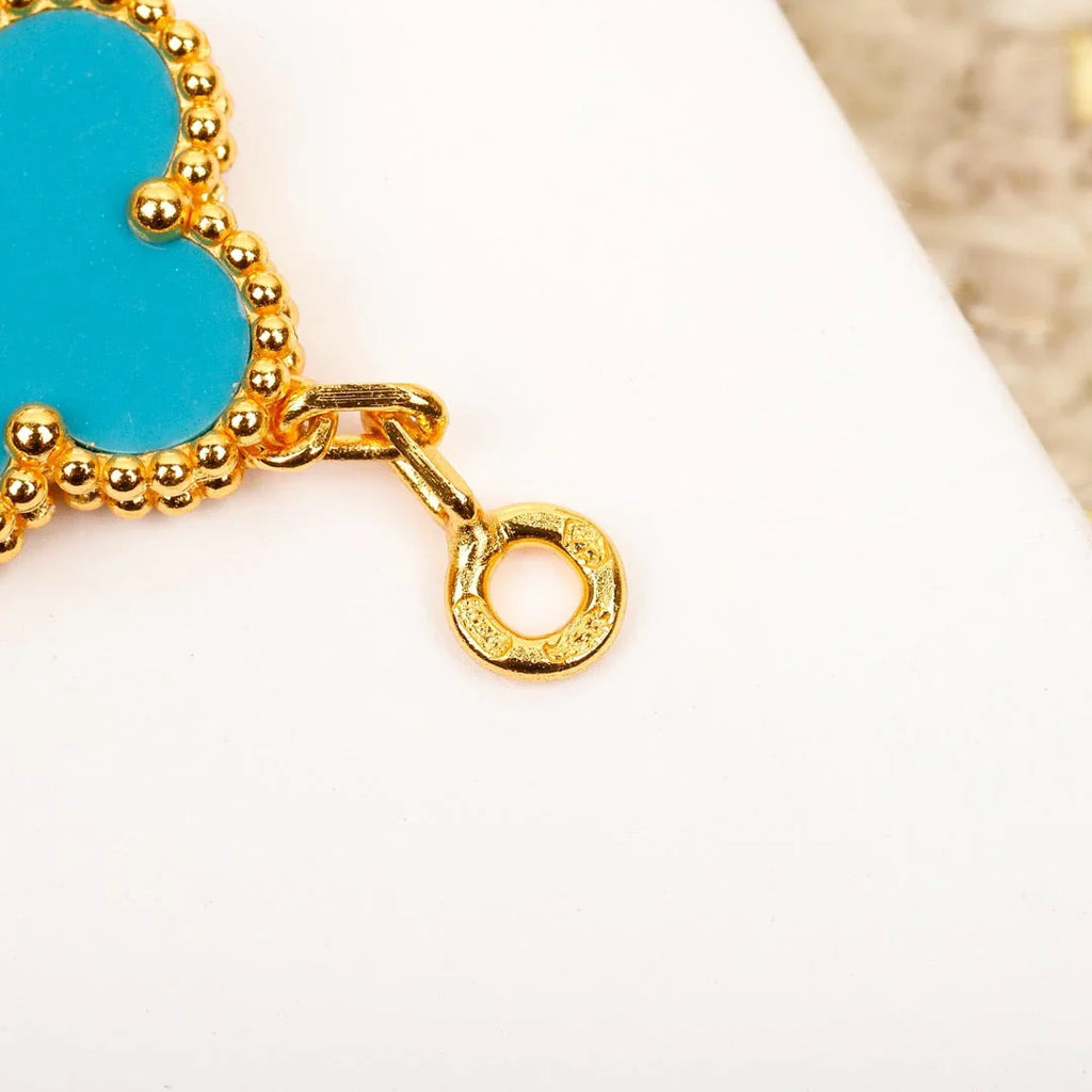 [Lumi Jewels] CLOVER 5 MOTIF TURQUOISE BRACELET COLLECTION