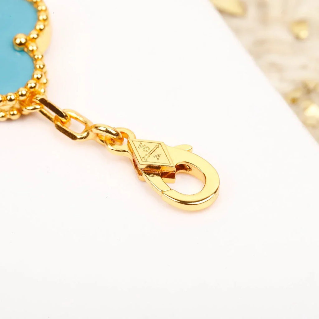 [Lumi Jewels] CLOVER 5 MOTIF TURQUOISE BRACELET COLLECTION