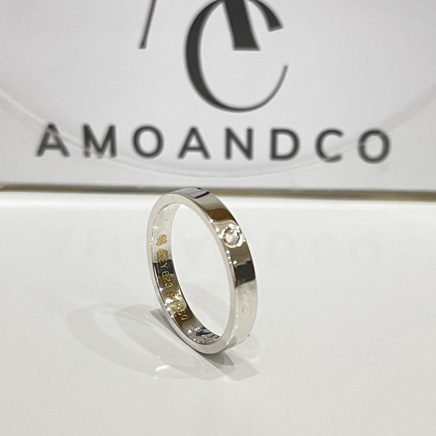 [Lumi Jewels]LOVE RING 4MM 1 DIAMOND