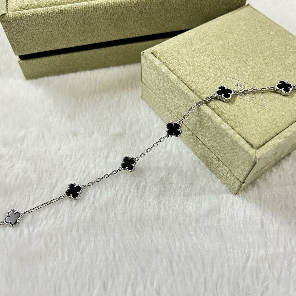 [Lumi Jewels]CLOVER 6 MOTIF  ONYXS BRACELET