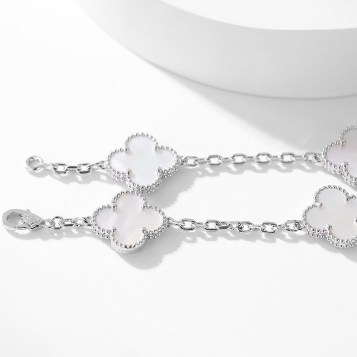 [Lumi Jewels]CLOVER 10 MOTIFS WHITE MOTHER OF PEARL NECKLACE