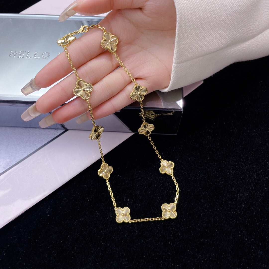 [Lumi Jewels]CLOVER 10 MOTIFS LASER NECKLACE