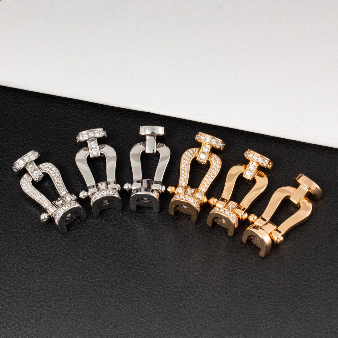 [Lumi Jewels]FORCE LARGE HORSESHOE FULL DIAMOND BRACELET ROSE GOLD