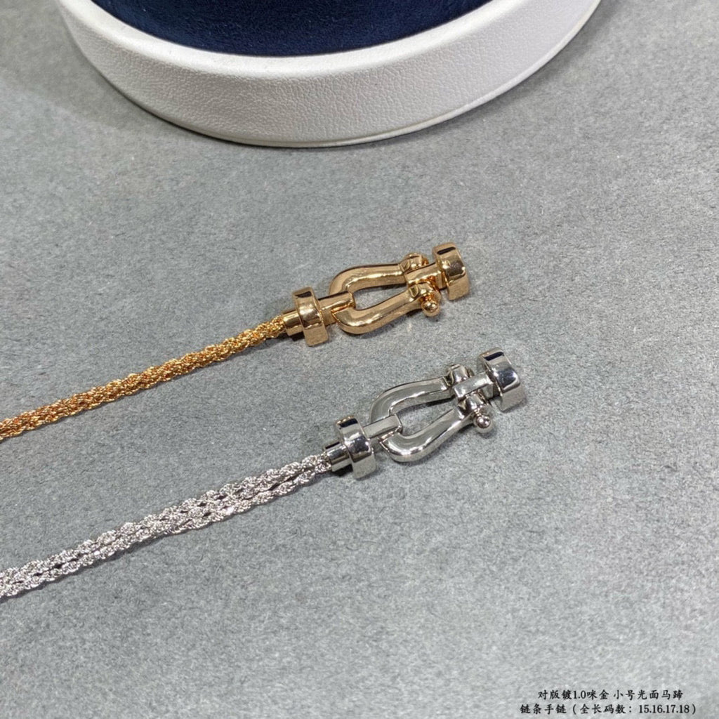 [Lumi Jewels]FORCE SMALL HORSESHOE  DIAMOND CHAIN ROPE BRACELET