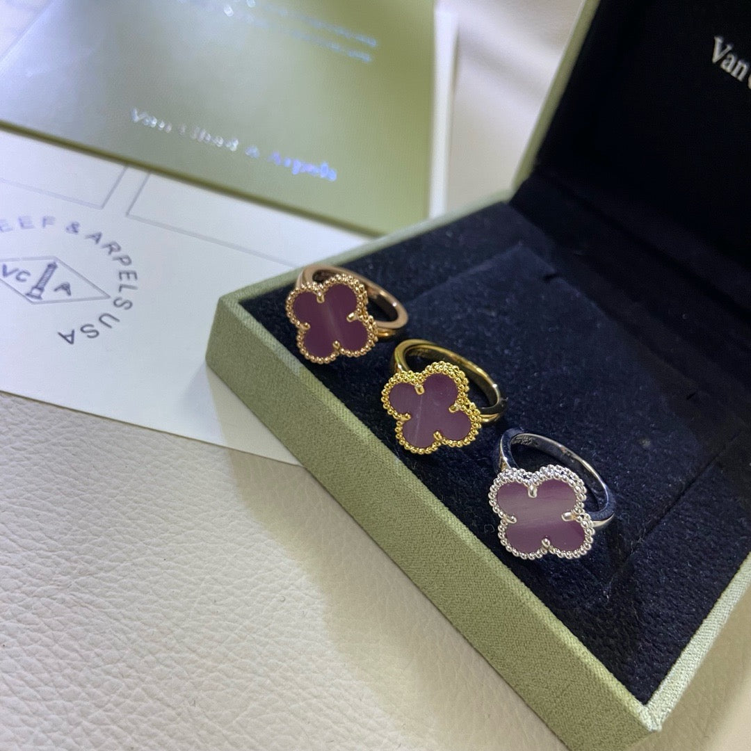 [Lumi Jewels]CLOVER  PURPLE VIOLET RING