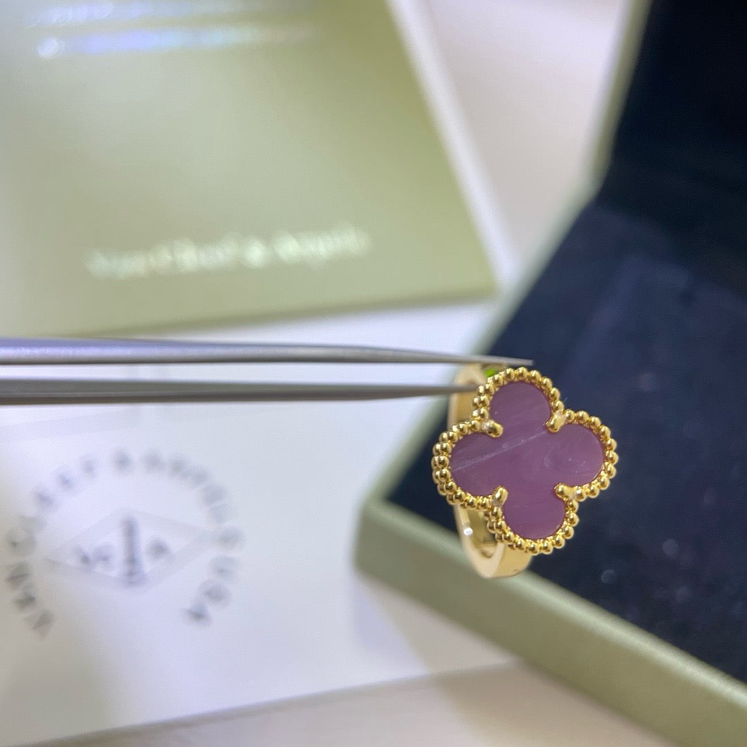 [Lumi Jewels]CLOVER  PURPLE VIOLET RING