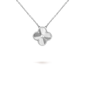 [Lumi Jewels]CLOVER 15MM LASER NECKLACE SILVER