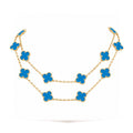 [Lumi Jewels]CLOVER 20 MOTIFS BLUE AGATE GOLD