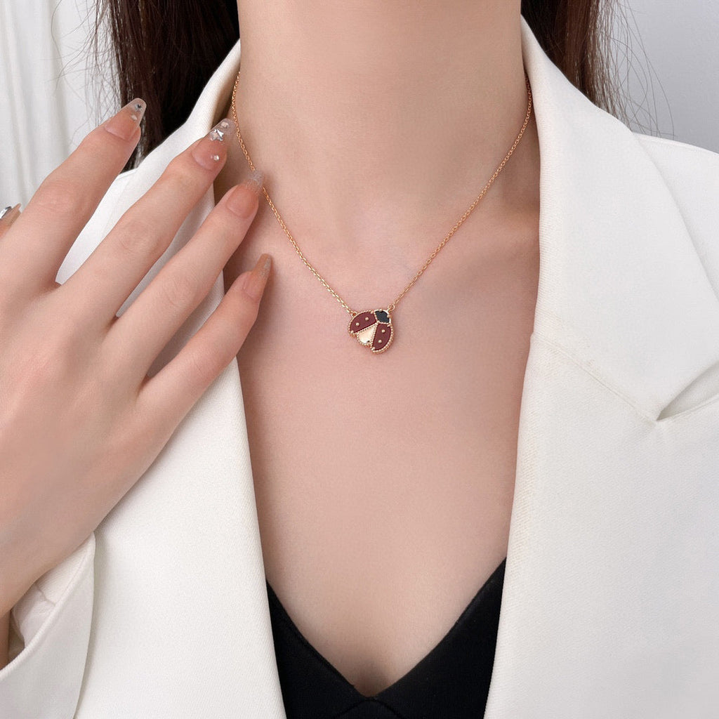 [Lumi Jewels]LUCKY  CARNELIANS LADYBUG NECKLACE