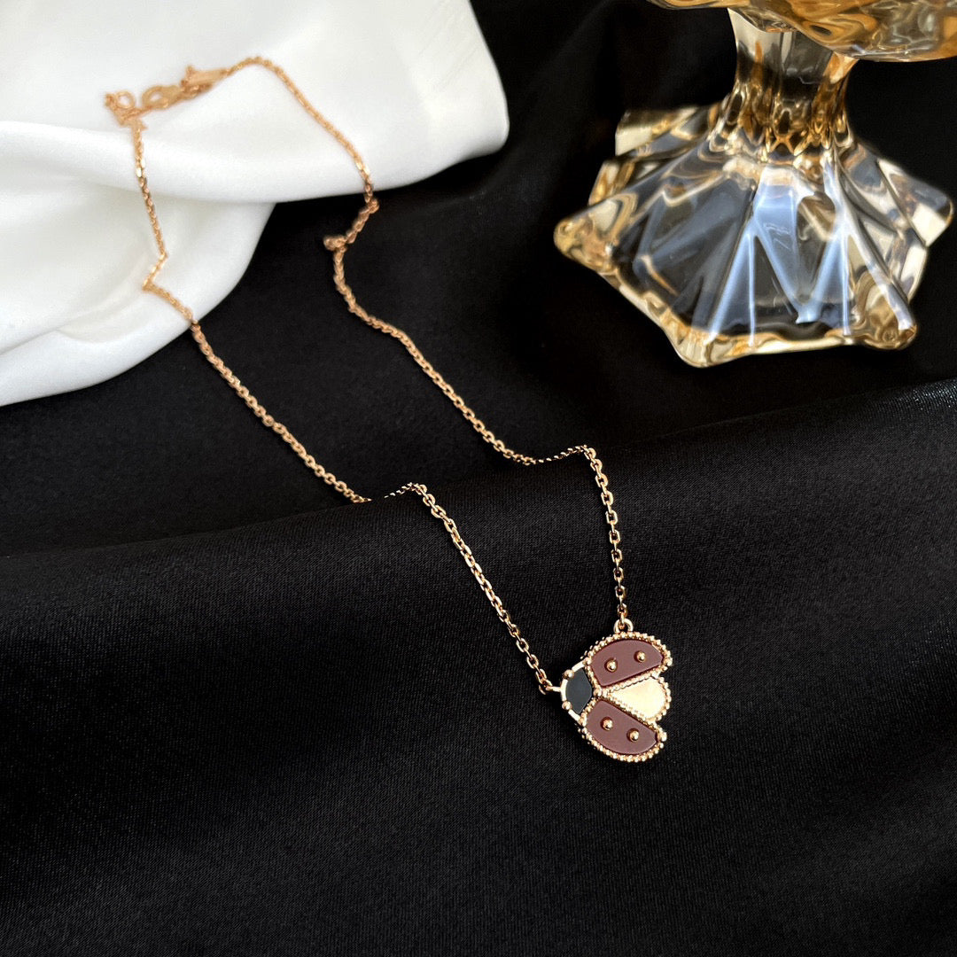 [Lumi Jewels]LUCKY  CARNELIANS LADYBUG NECKLACE