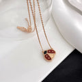 [Lumi Jewels]LUCKY  CARNELIANS LADYBUG NECKLACE