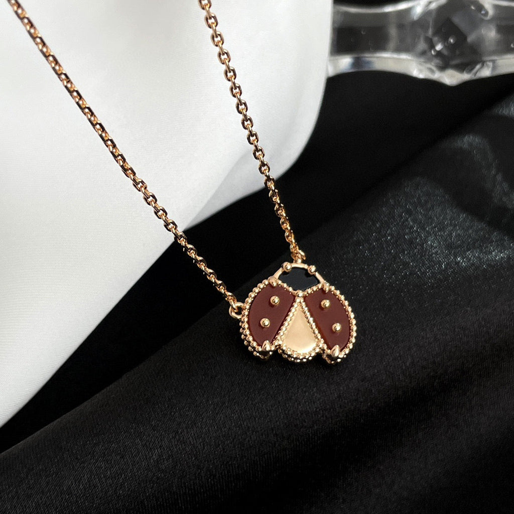 [Lumi Jewels]LUCKY  CARNELIANS LADYBUG NECKLACE