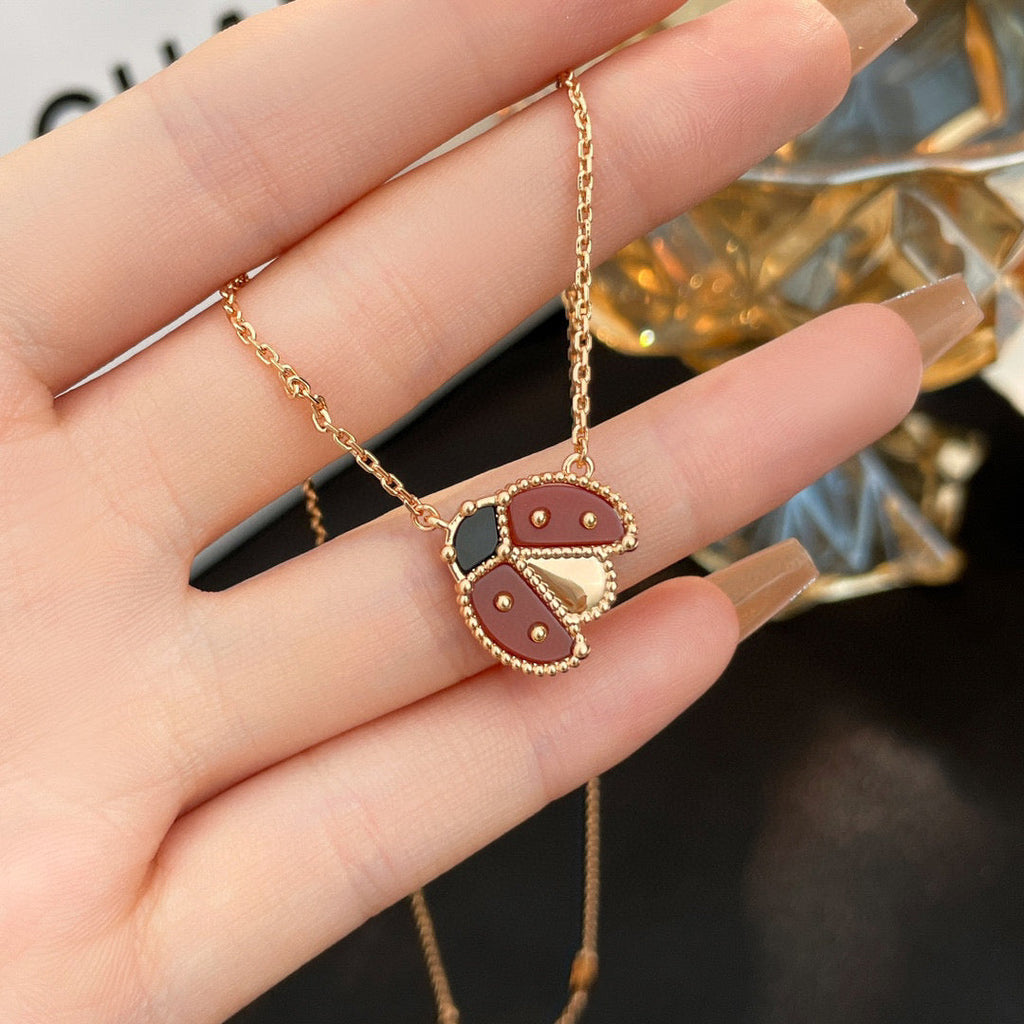 [Lumi Jewels]LUCKY  CARNELIANS LADYBUG NECKLACE