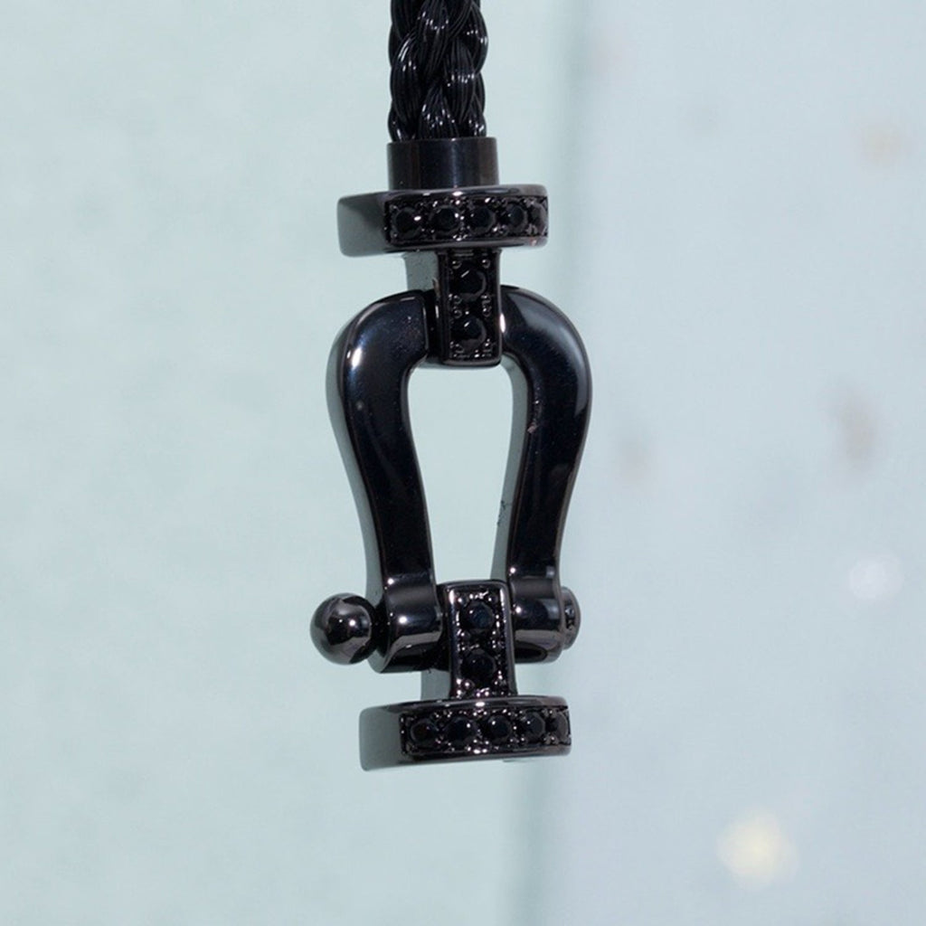 [Lumi Jewels]FORCE LARGE SERIES HORSESHOE BLACK SAMURAI BRACELET